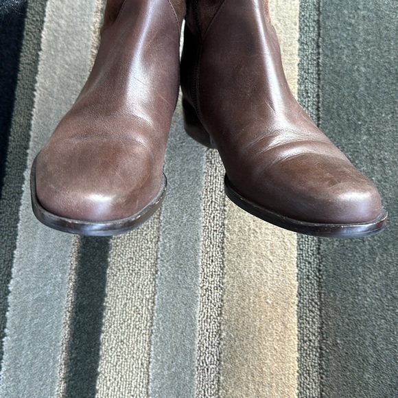 Genuine leather brown boots, Macys Alfani suede and stud detail - Picture 6 of 15